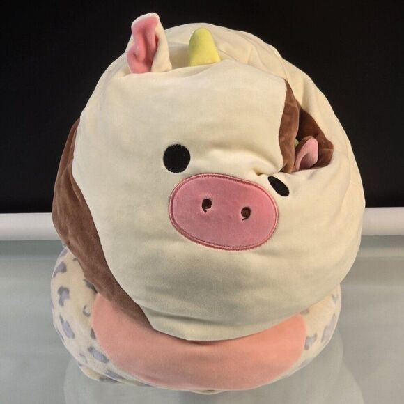 Squishmallows Flip-A-Mallows Ronnie The Cow & Rosie The Pig 14" Plush Kellytoy - Picture 1 of 9